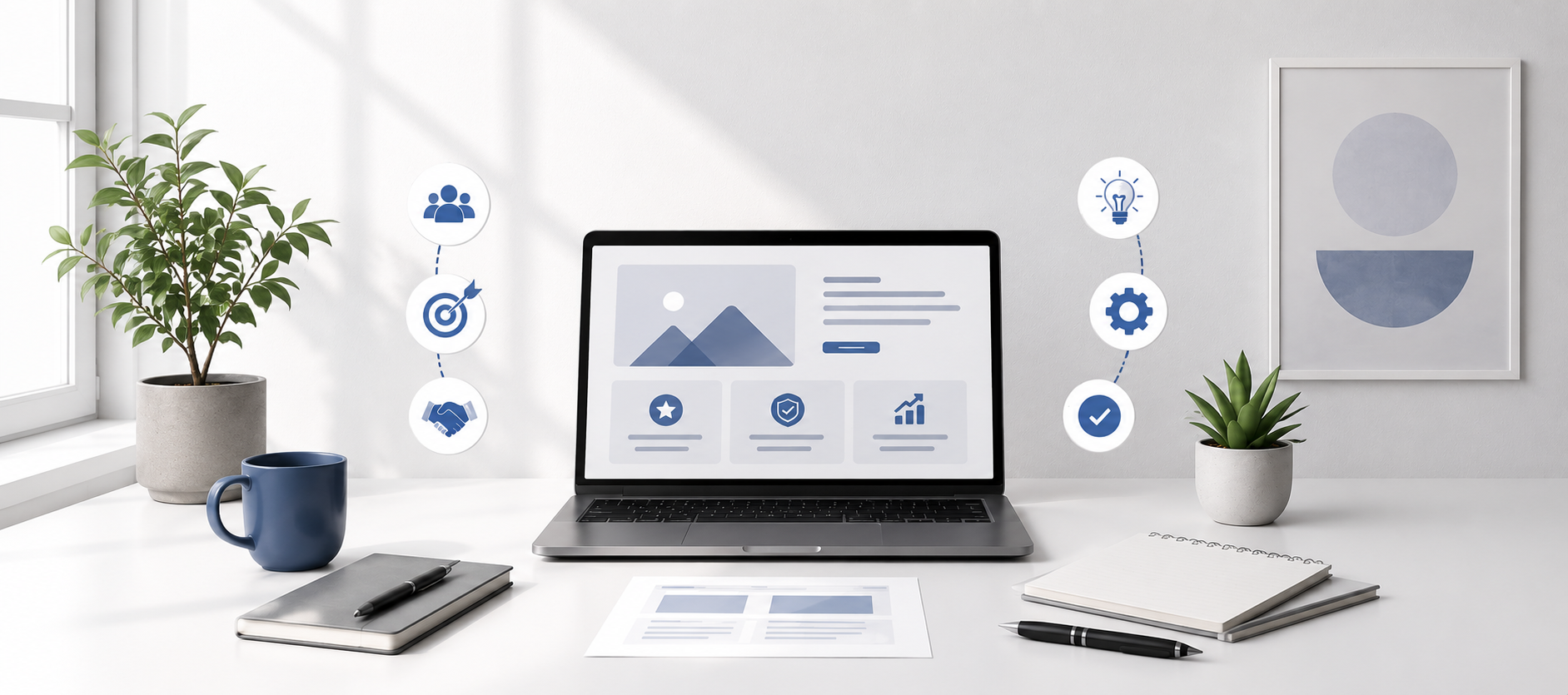 Secure website care and support illustration